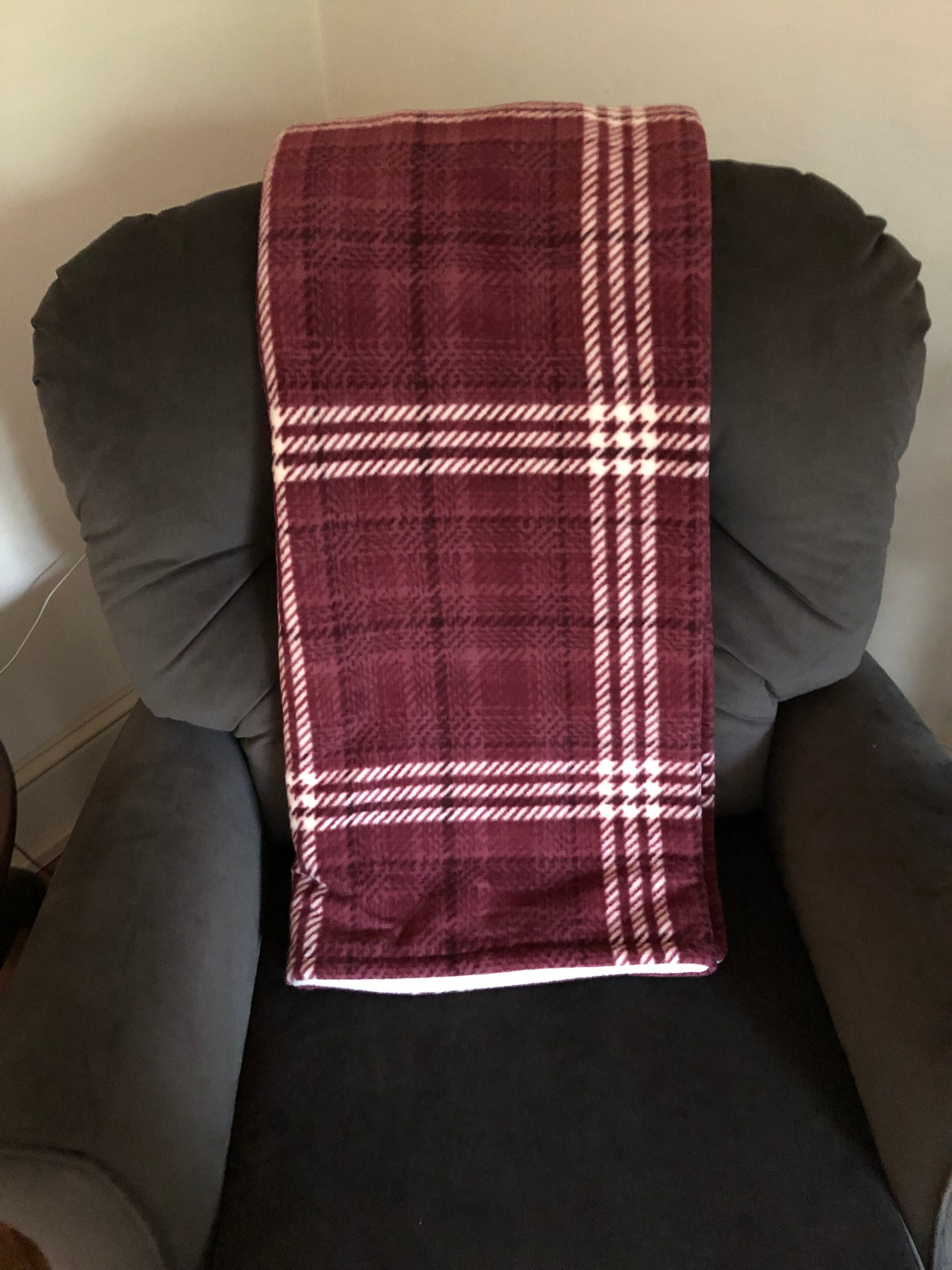 Wine burgundy Plaid Double Sided Warm Winter Fleece burgundy Sweater Plaid Warm Soft Bed sofa Fleece Throw Etsy UK