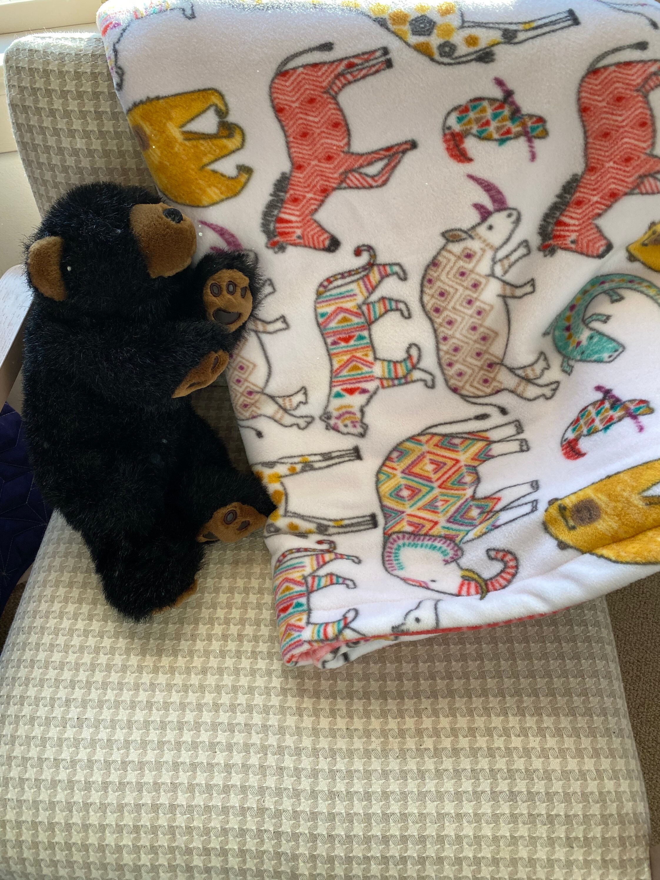 Kids Luxe Fleece Blanket Girls Jungle Animals Blanket Etsy