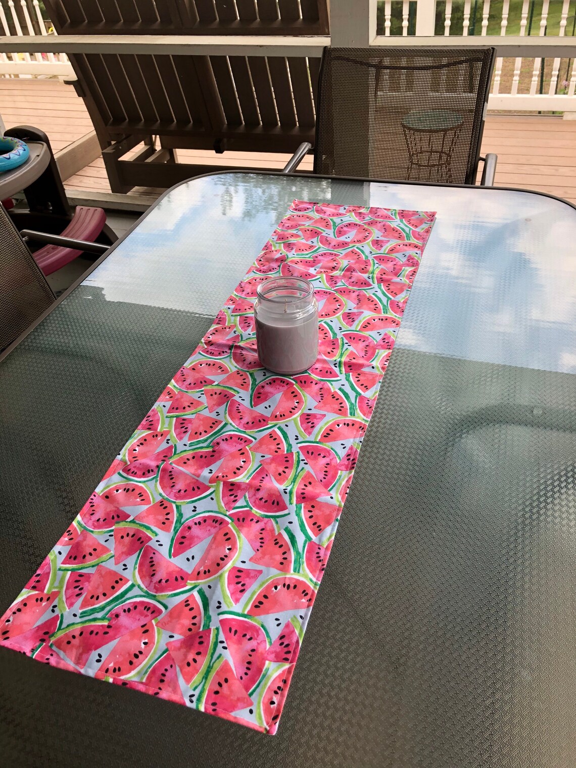 Watermelon Picnic Table Runner Summer Indoor Outdoor Melon Etsy