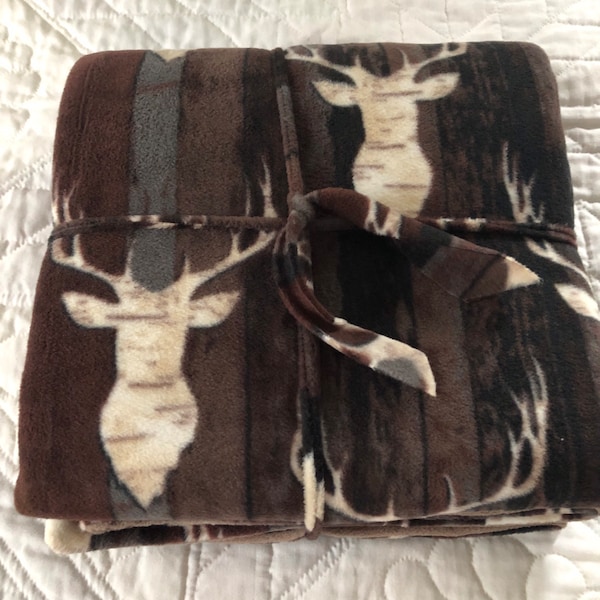Deer Fleece Blanket Etsy
