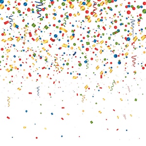 Glitter Birthday Photo Booth Backdrop - Glitter Backdrop Decoration   Colorful Confetti Party Decoration for Kids and Adults -  6ft x 6ft