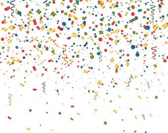 Glitter Birthday Photo Booth Backdrop - Glitter Backdrop Decoration   Colorful Confetti Party Decoration for Kids and Adults -  6ft x 6ft