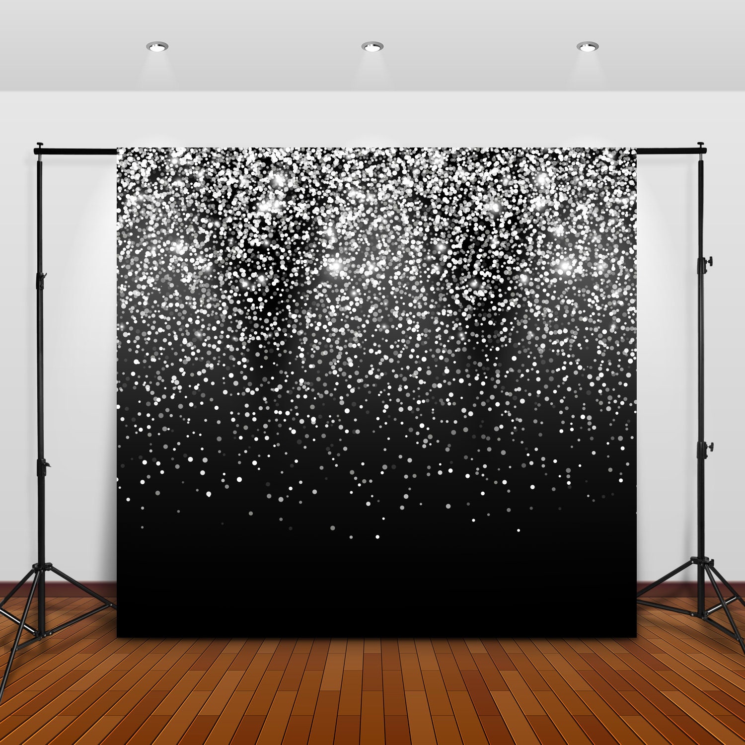 Black and Silver Backdrop Party Decoration for Birthday Etsy India