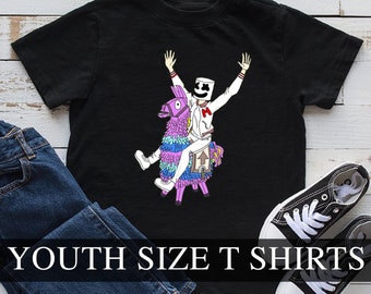 fortnite battle royale x marshmello youth short sleeve t shirt - decoration table anniversaire fortnite