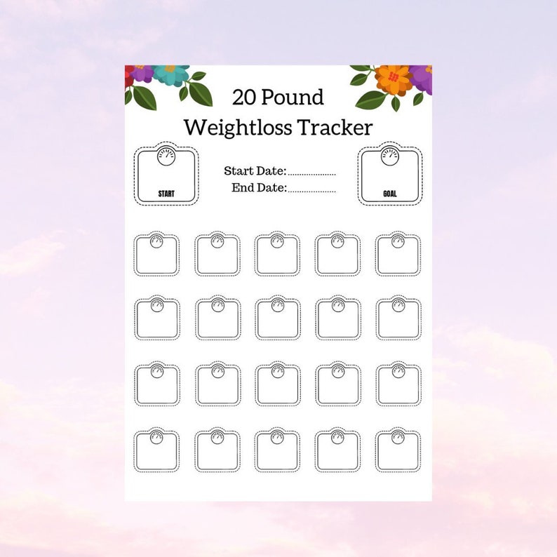 Free Printable Weight Card