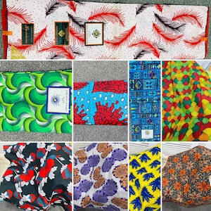Colourful African print ankara design cotton fabric. per yard
