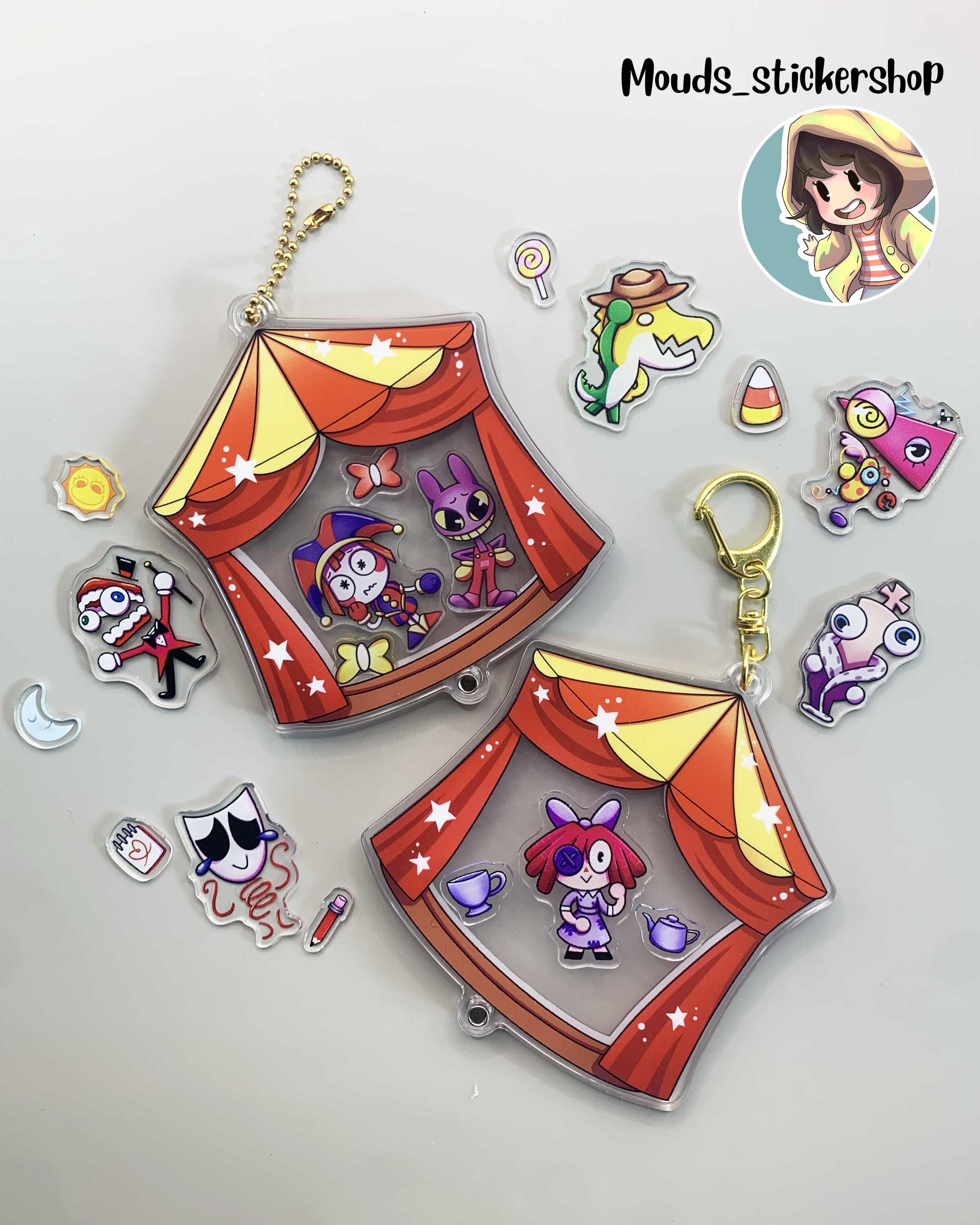 The Amazing Digital Circus | Openable Acrylic Shaker Charm | Pomni
