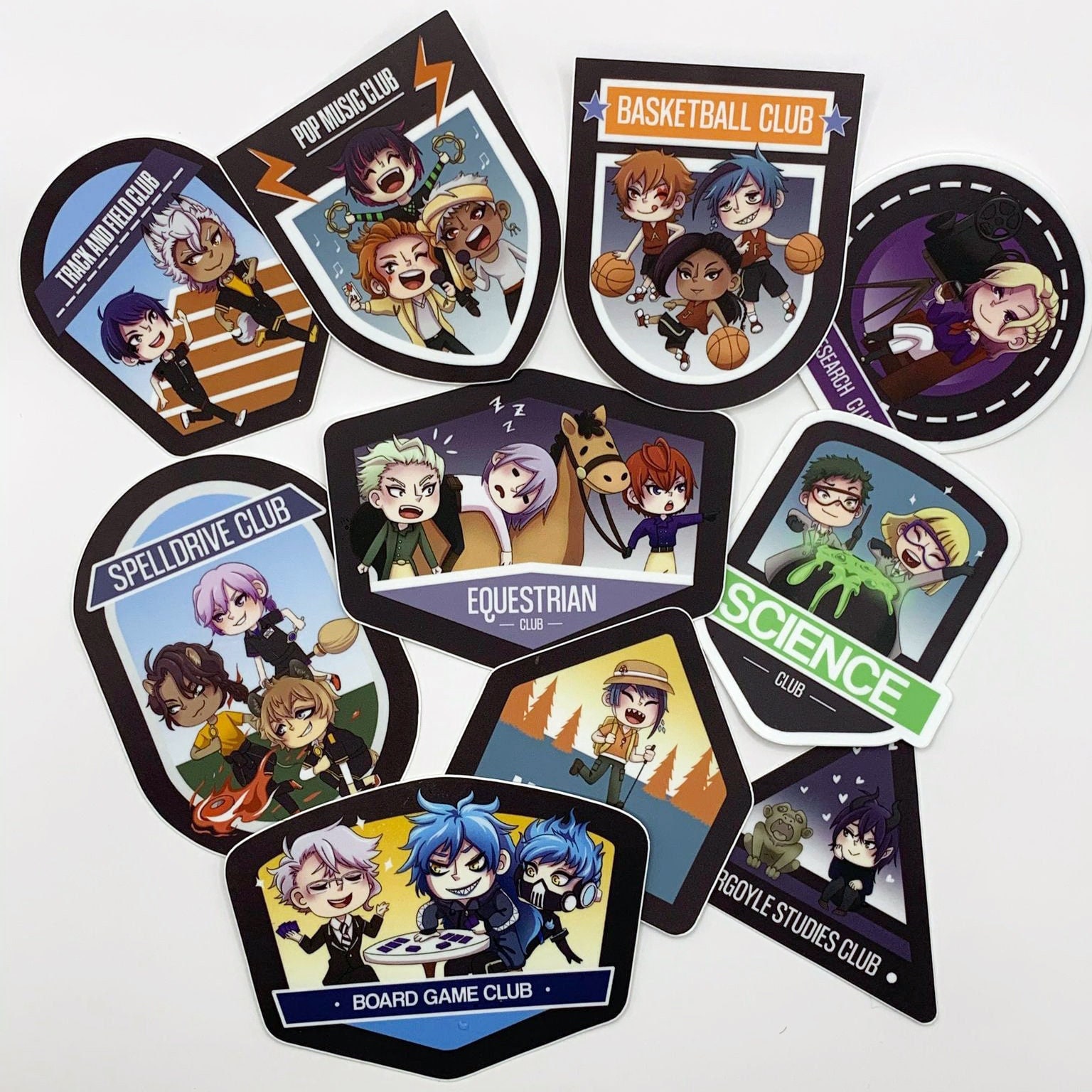 Twisted Wonderland School Club Stickers Waterproof Vinyl Etsy