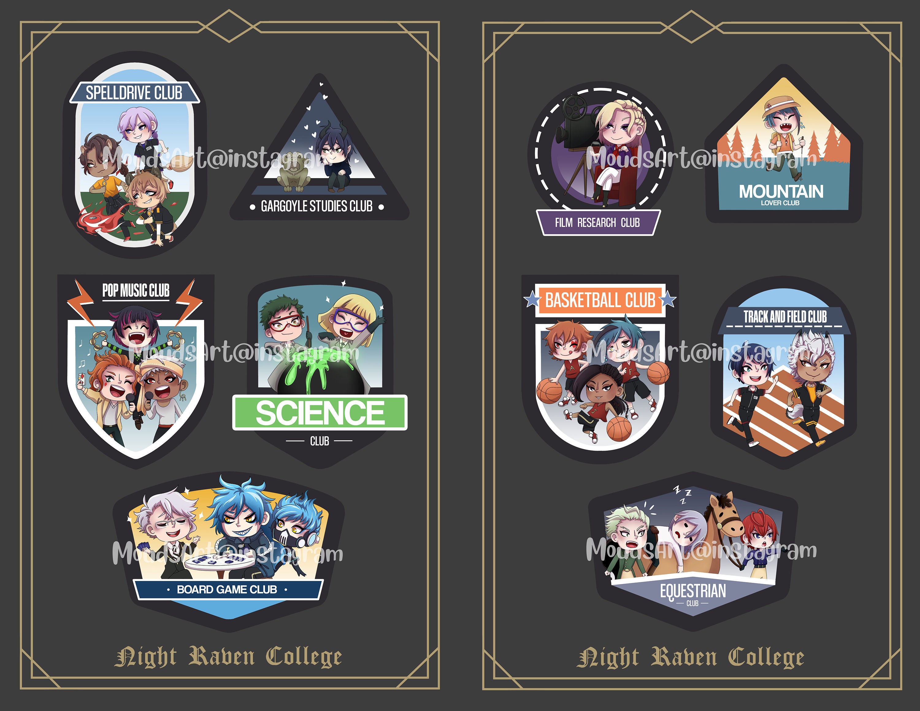 Twisted Wonderland School Club Stickers Waterproof Vinyl Etsy