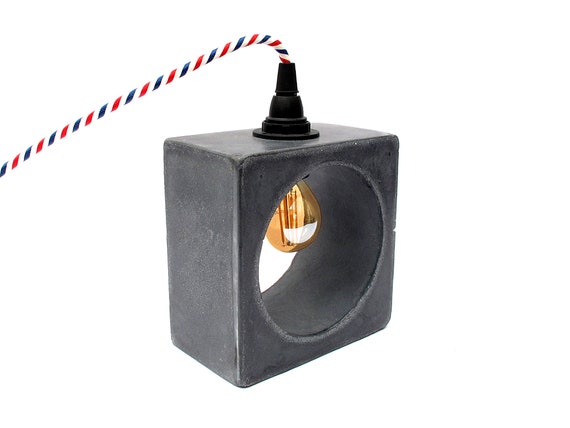 Black Concrete Lamp