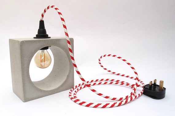 Grey Concrete Lamp
