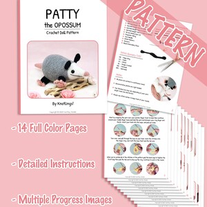 Patty the Opossum Pattern image 5