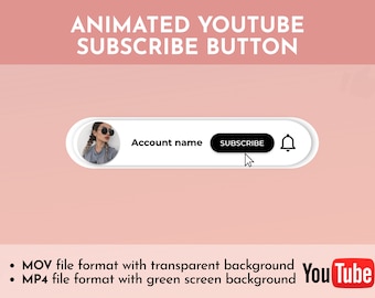 Animated YouTube Subscribe Button Overlay: Custom Video Animation