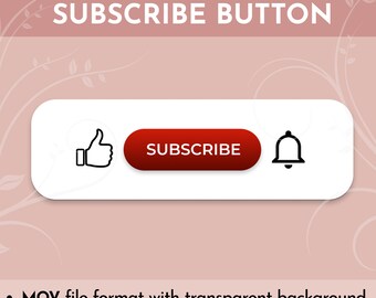 Animerad YouTube-prenumerationsknappöverlägg för digital nedladdning av introvideor