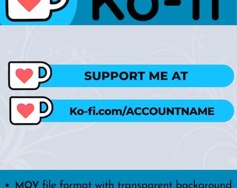 Custom animation Ko-fi overlay for videos