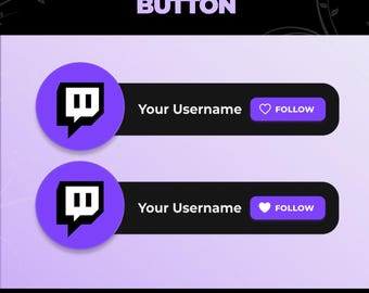 Custom Twitch Follow Animation: Subscribe Button Overlay (MOV, MP4, Webm Files)