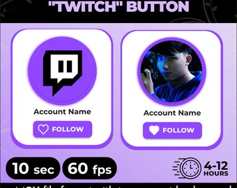 Custom animated Twitch follow button overlay for intro videos