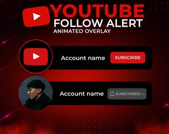 Custom Animated Youtube Subscribe Button Overlay | Video Overlay