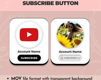 Custom Animated Youtube Subscribe Button Overlay | Video Overlay