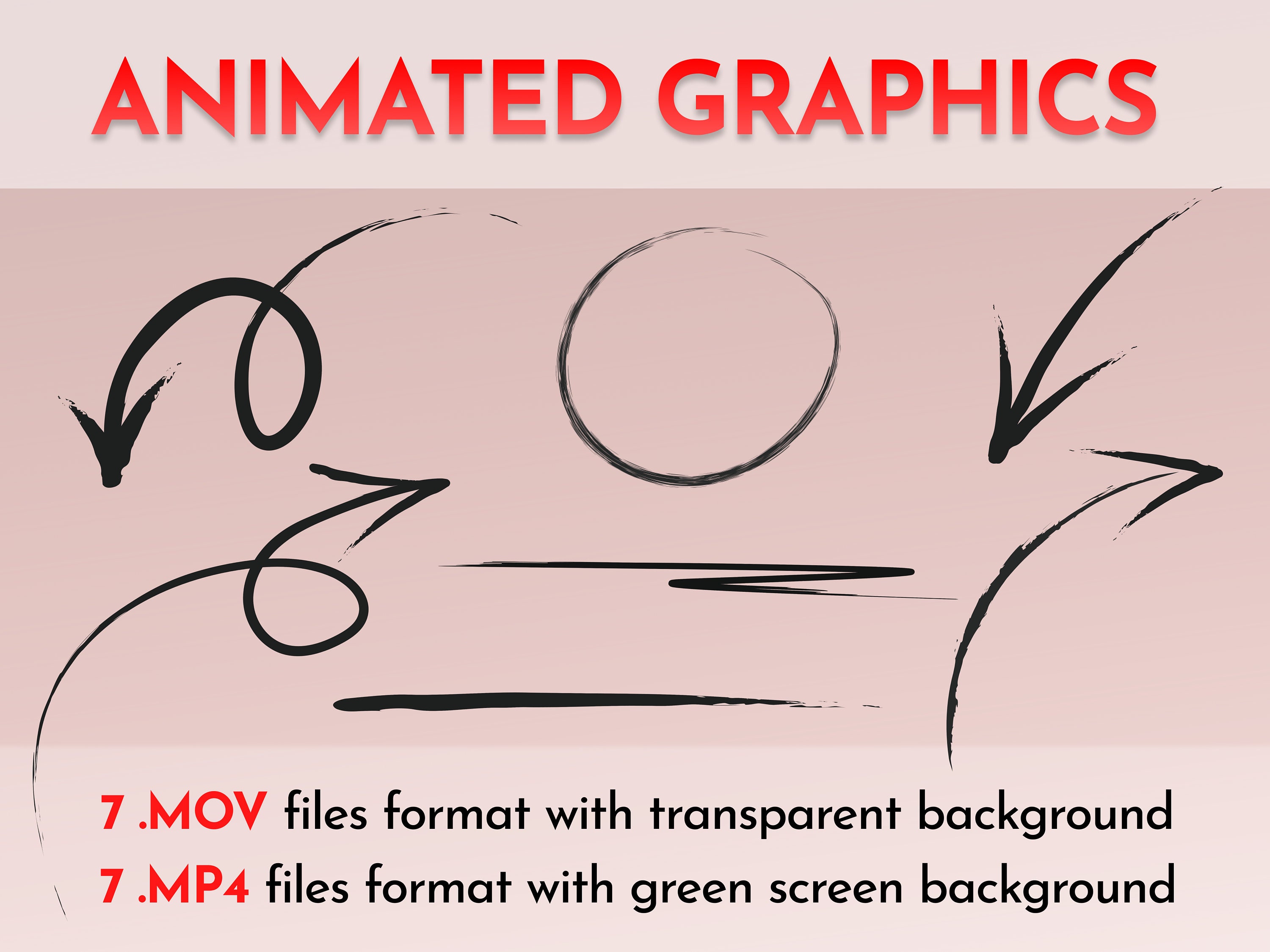 Animated Transparent Pop up Graphics for Youtube Videos Line Arrow ...