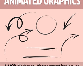 Graphiques animés transparents pop-up pour vidéos YouTube Ligne Flèche Cercle