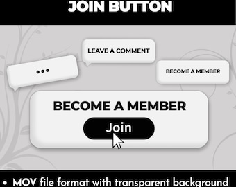 Animated YouTube Join Button, Comment & Membership CTA (Digital Download)