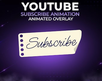 Animated YouTube Subscribe Button Overlay | Digital Download