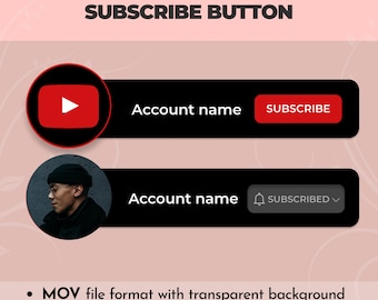 Custom Animated Youtube Subscribe Button Overlay | Video Overlay