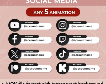 Individuell animierte Social Media Bauchbinden: Youtube, Twitch, Tiktok