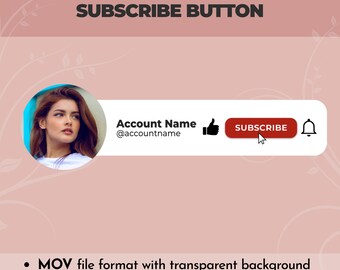 Custom Animated Youtube Subscribe Button Overlay | Video Overlay