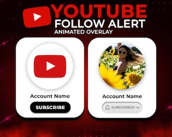 Custom Animated Youtube Subscribe Button Overlay | Video Overlay