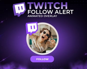 Animiertes Twitch Follow Button Overlay für Intro Videos