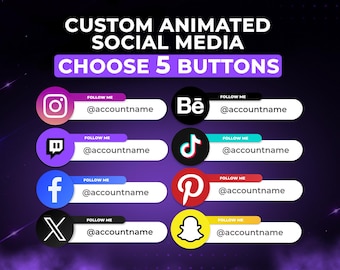 Benutzerdefinierte animierte Social Media Bauchtasche: YouTube, Twitch, TikTok