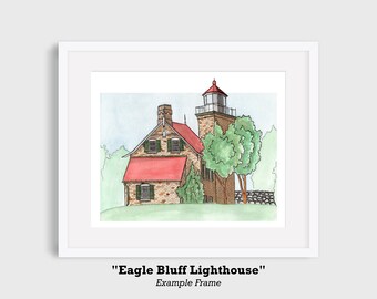 Eagle Bluff Lighthouse Print - Peninsula State Park - Door County, Wisconsin