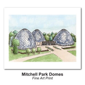 Mitchell Park Domes - Watercolor Art Print // Milwaukee Gift, Wall Art, Illustration | Lynndale Print Shop
