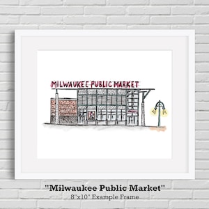 Milwaukee Public Market - Watercolor and Ink Print