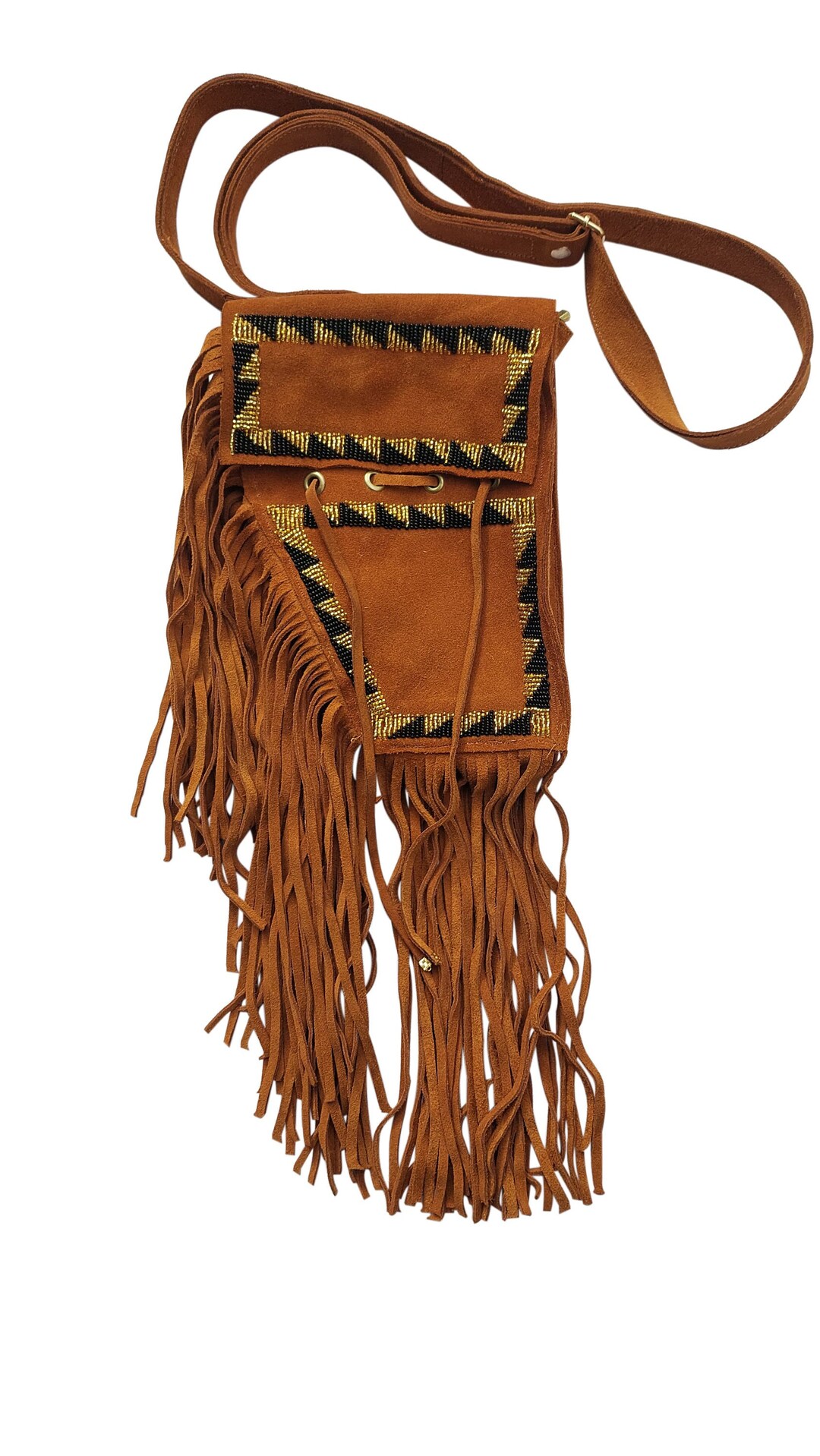 Jos Binne Native American Leather Fringe Bag by Jos Binne main image 0