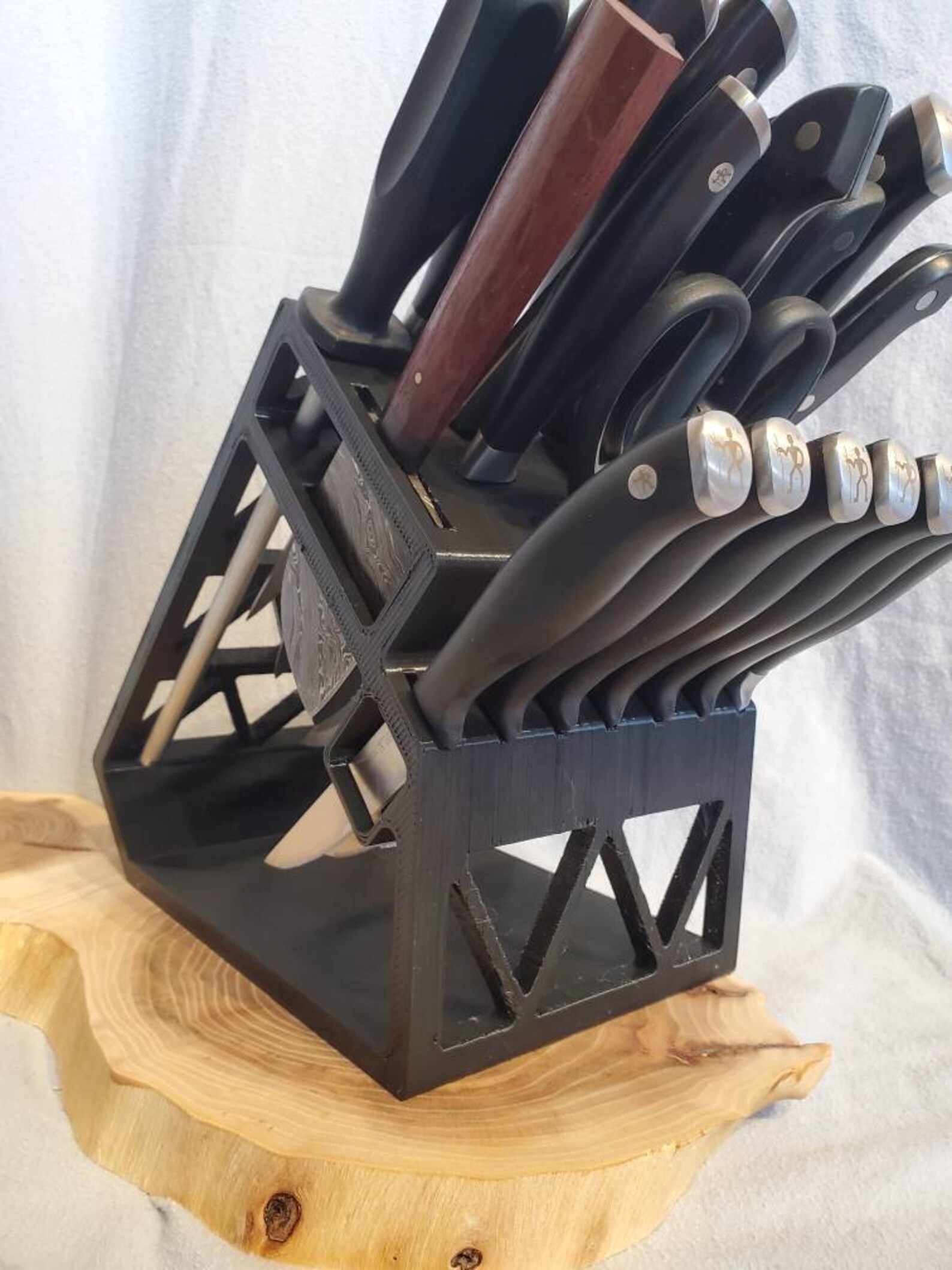 Modern Knife Block Customizable Etsy