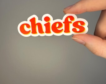 Chiefs Football Vinyl Waterproof Sticker