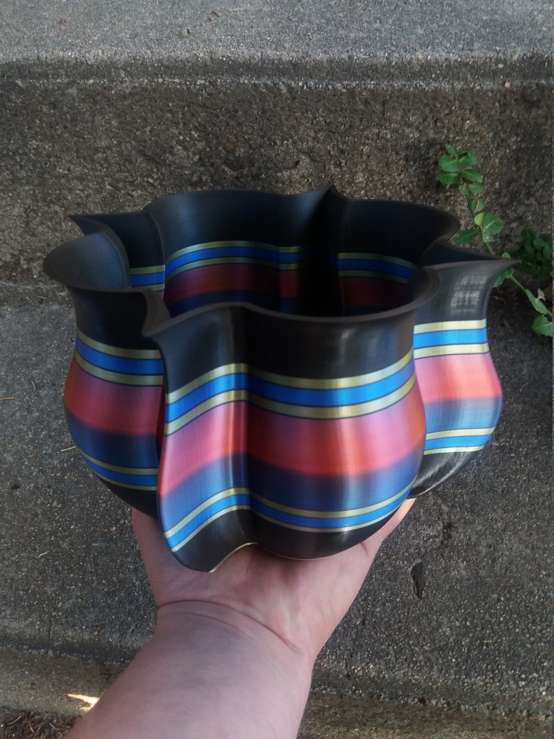 Scalloped Medallion Planter 3DPrintsforPlants! Unique 3D Printed Planter
