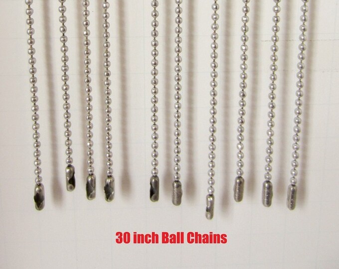 30 Inch Military Spec Stainless Steel Army Dog Tag 2.4mm Ball Chain Lot ...