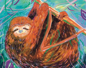 Sloth in a Tree **DIGITAL FILE**