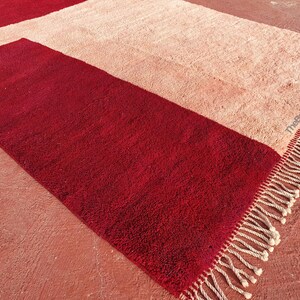 Moroccan Rug Pink Wine Red Beni Mrirt Wool Rug, Custom Rug, Tufted Rug, Living Room Rug, Nursery Rug, Boho Home Decor