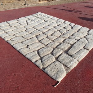 Ivory Moroccan Handmade Wool Rug Natural Beige Hollow Design High Pile Shaggy Custom Size Berber Bedroom Area