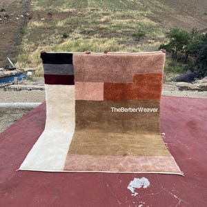 Moroccn rug, abstract Handmade wool rug, fluffy area rug ,Moroccan rug, Wool Rug,Beni Mrirt rug, made to order