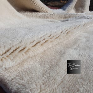 Moroccan Cozy Off White Rug, tufted Customisable Fluffy Cream Rug, Off White Wool Solid Nursery Rug, Living Room Rug