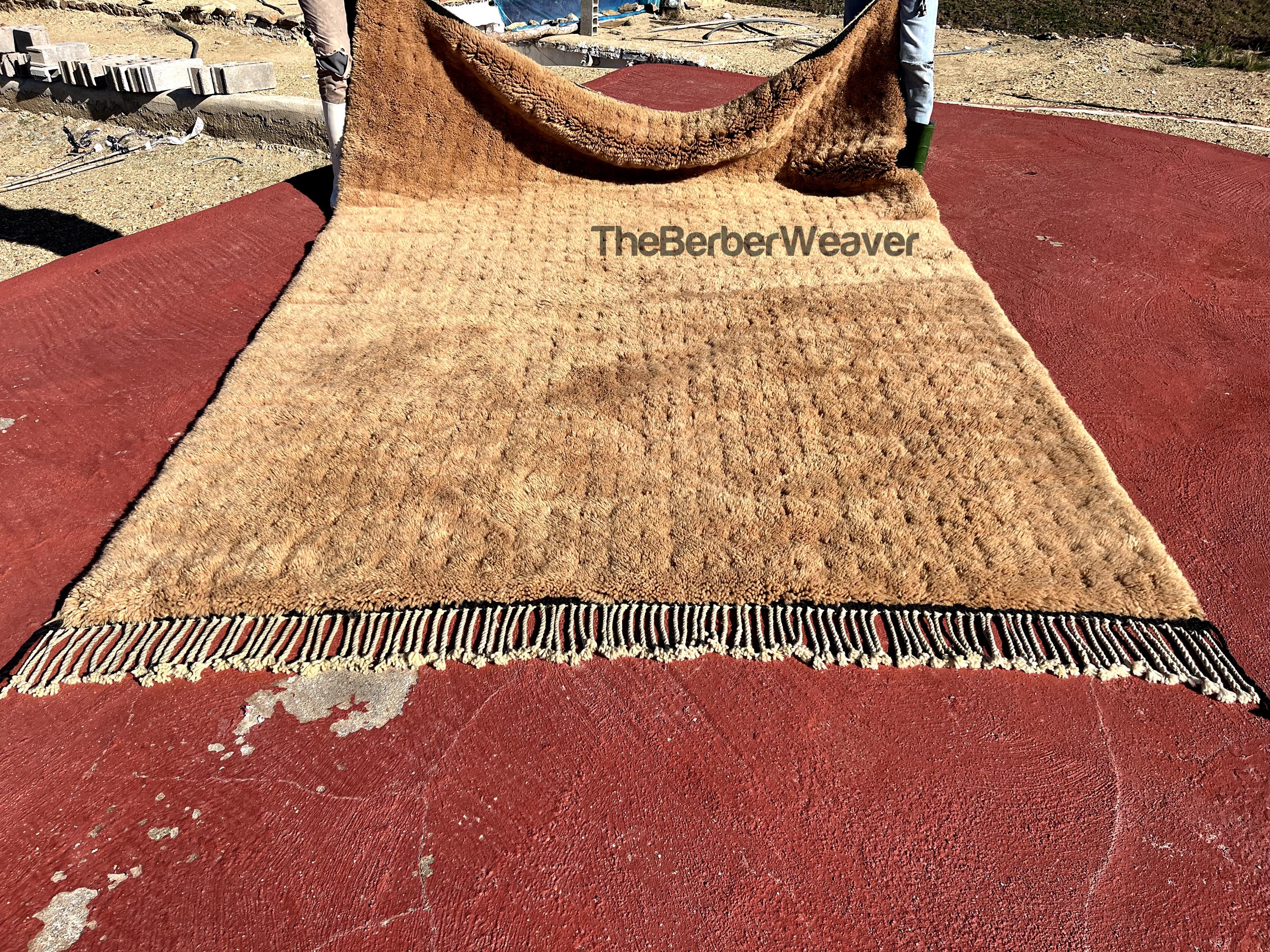 Weegee Rug Shaggy Beige Rug, Moroccan Handmade Wool Rug ,high Pile Rug, Fluffy ...
