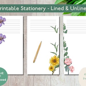 Papelería IMPRIMIBLE / Descarga instantánea de PDF / Amigos por correspondencia / Escritura de cartas / Forrado / Sin forro / Niños / Maestros / Papel de escritura / Estacionario