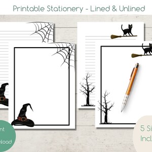 DRUCKBARES Briefpapier | Sofortiger PDF-Download | Blumen | Briefe schreiben | Gefüttert | Ungefüttert | Halloween | Kinder | Lehrer | Schreiben | Stationär
