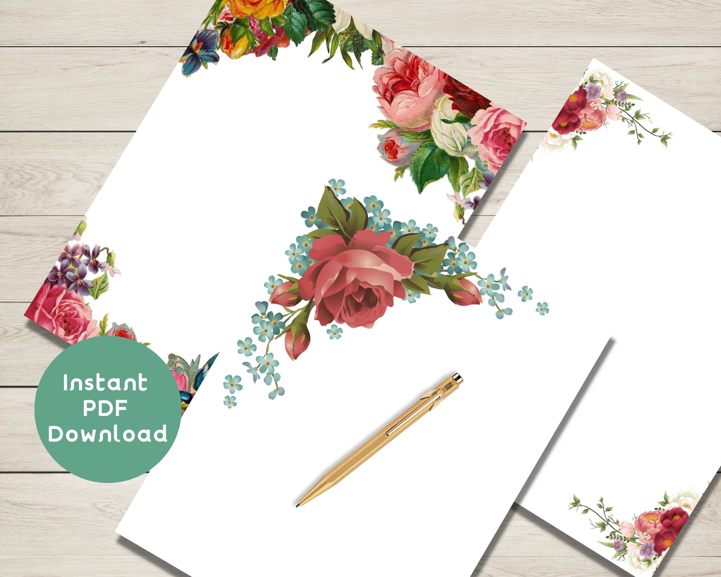 PRINTABLE Stationery PRINTABLE Stationary Instant Download Penpals ...
